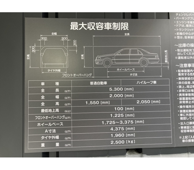 駐車場寸法