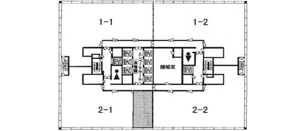 大阪駅前第３ビル平面図