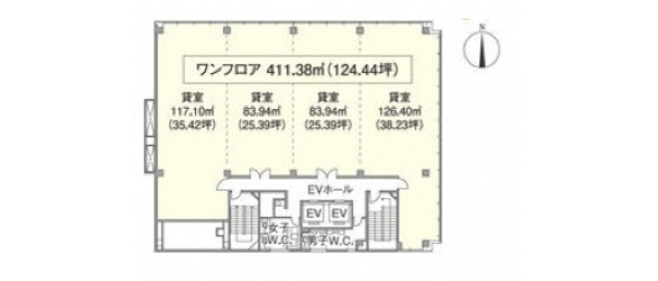 JMFビル西本町01(旧)MID西本町ビル平面図